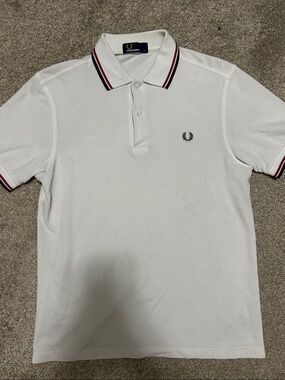 NEW Fred Perry Classic White Striped Polo Shirt